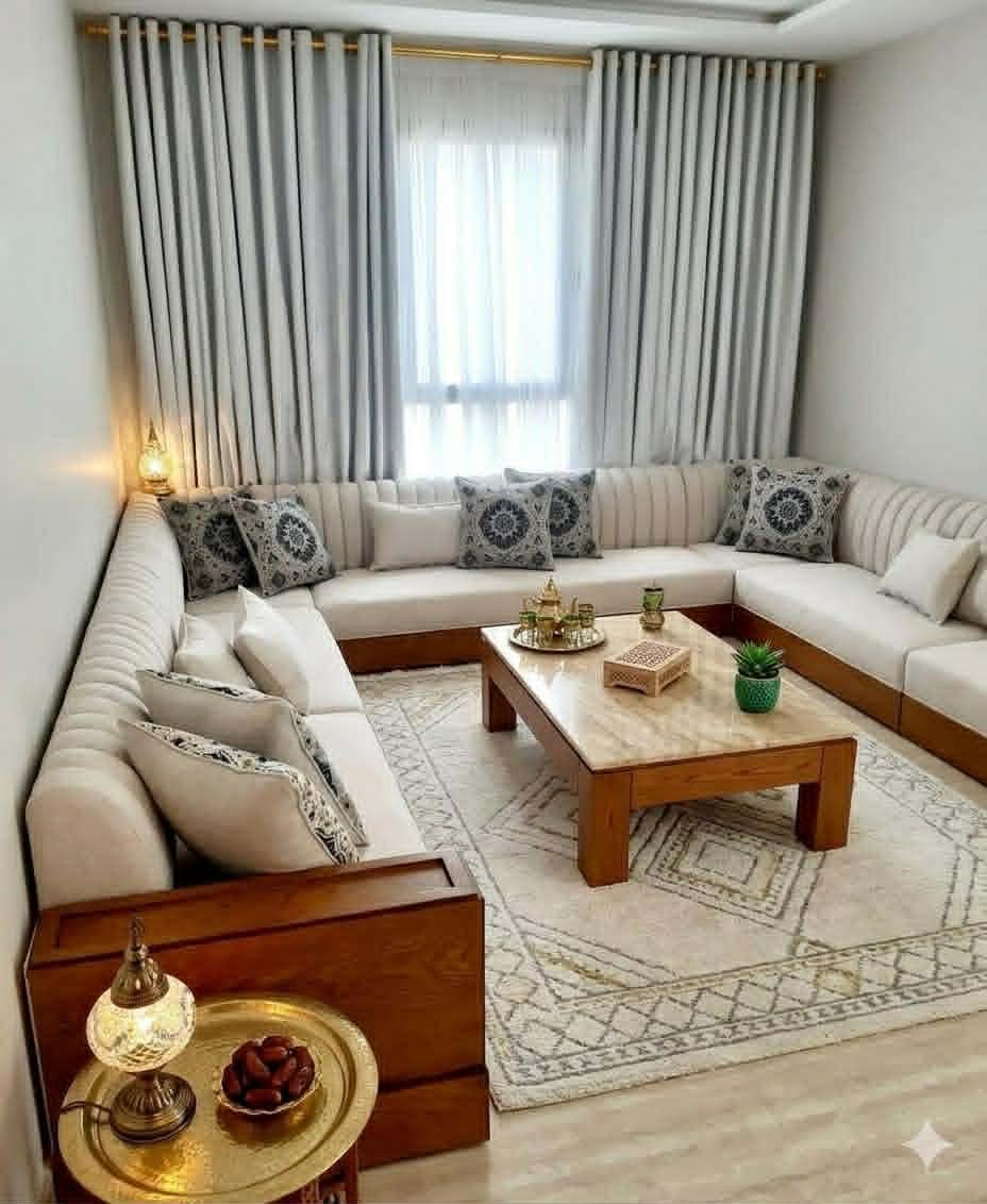 صالون عصري يجمع بين الأناقة والراحة ✨
